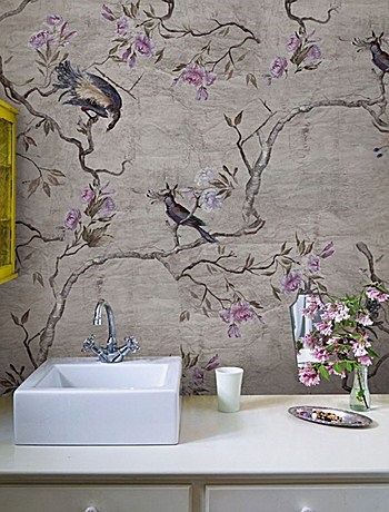 Carta da parati per il bagno