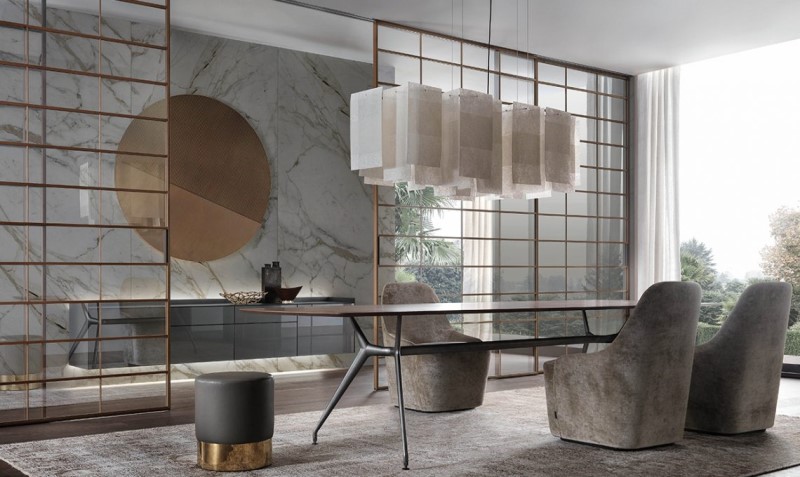 Pareti rivestite in vetro